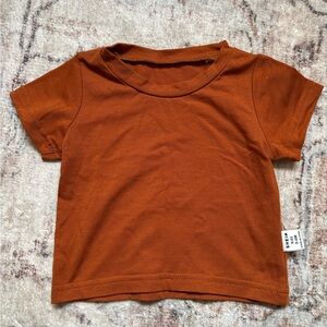 SHEIN Kids Burnt Orange Short Sleeve Tee